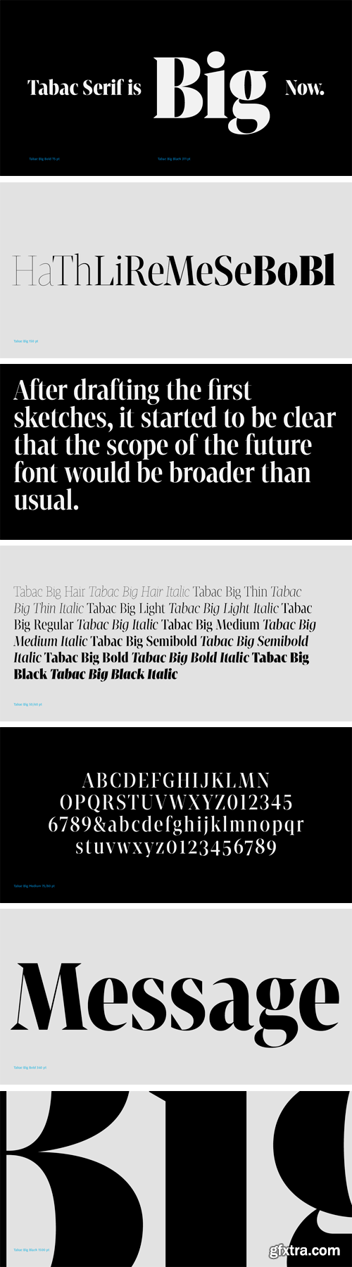 Tabac Big Font Family Tabac Big Font Family