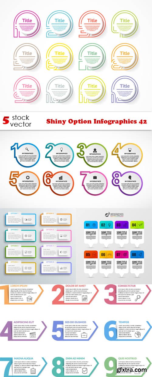 Vectors - Shiny Option Infographics 42