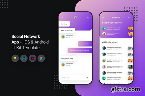 Social Network App iOS & Android UI Kit Template