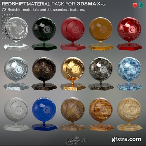 Cgtrader - REDSHIFT MATERIAL PACK FOR 3DSMAX VOL1 3D model Cgtrader - REDSHIFT MATERIAL PACK FOR 3DSMAX VOL1 3D model