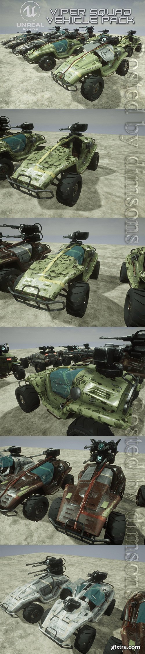 Cgtrader - Viper Squad Vehicle pack Low-poly 3D model Cgtrader - Viper Squad Vehicle pack Low-poly 3D model