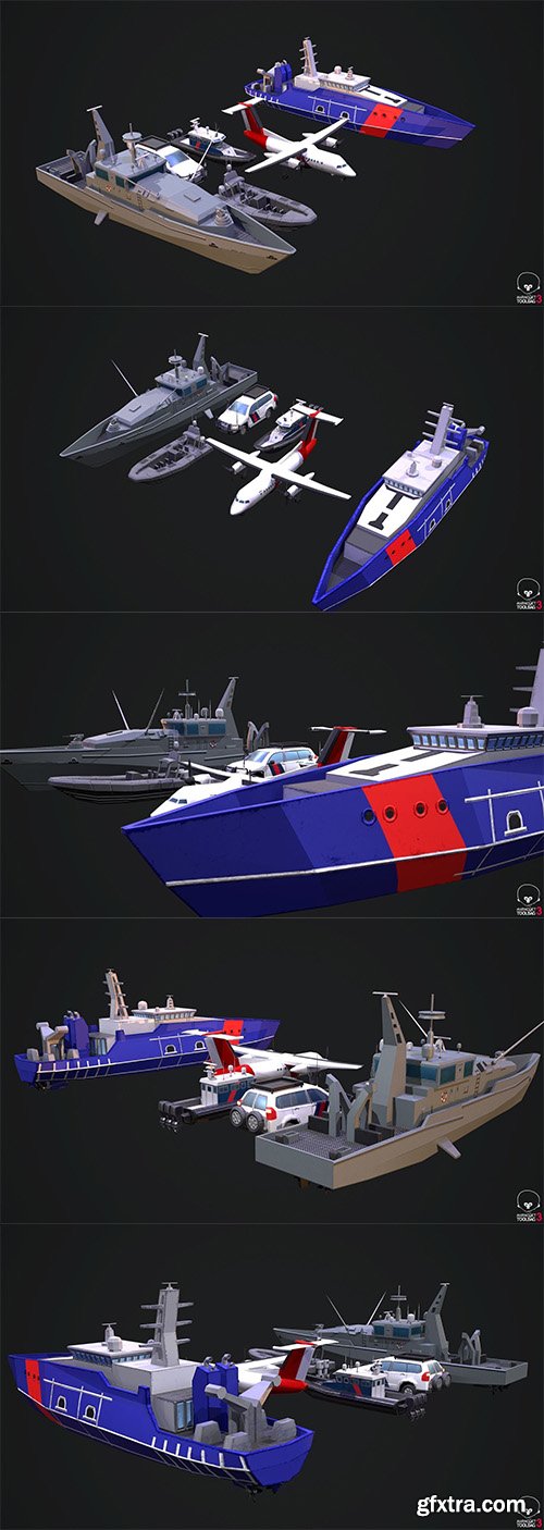 Cgtrader - Pack of Australian Vehicle Low-poly 3D model