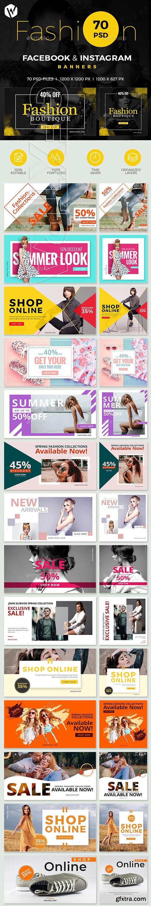 GraphicRiver - Facebook & Instagram Fashion Banners 23330196