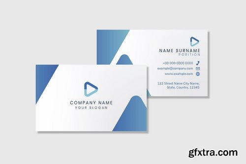 Corporate name card design vector