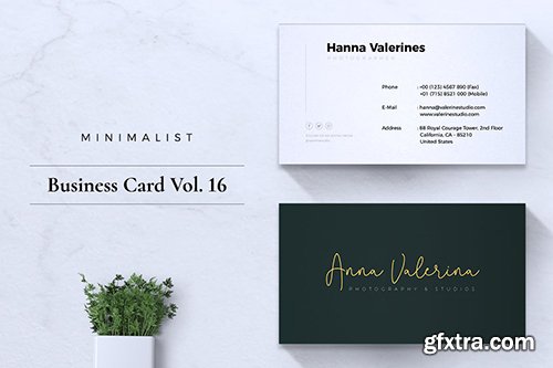 Minimalist Business Card Vol. 16 Minimalist Business Card Vol. 16