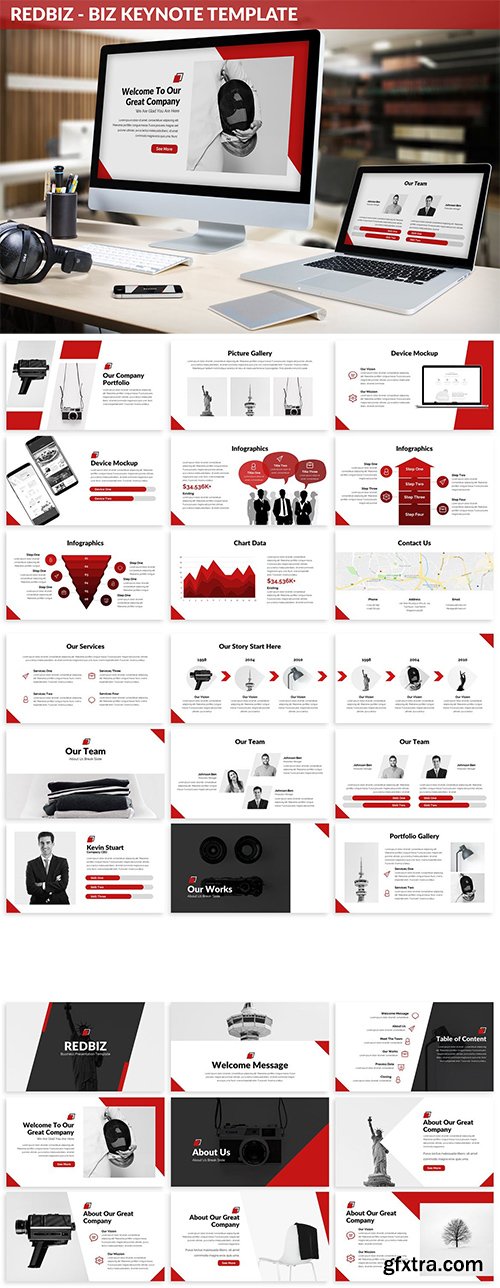 Redbiz - Biz Keynote Presentation Template