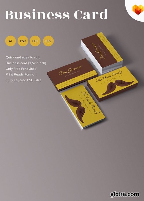 Tom Gerencer - Chief Barber Corporate Business Card