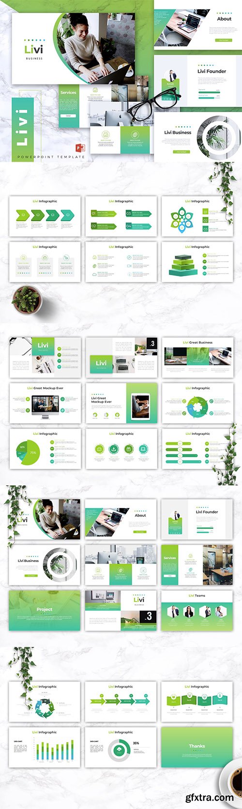 LIVI - Business Powerpoint, Keynote and Google Slides Templates