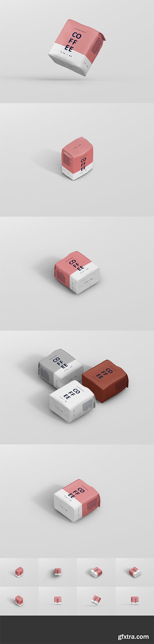 Coffee Paper Bag Mockup Small Size Coffee Paper Bag Mockup Small Size