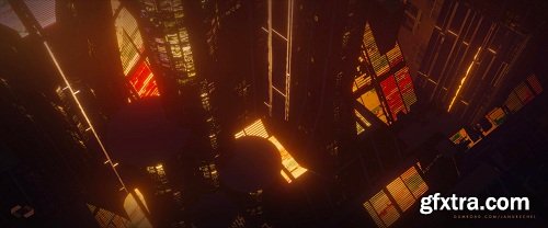 Megacity 01 - Modeling and rendering in Blender and Eevee