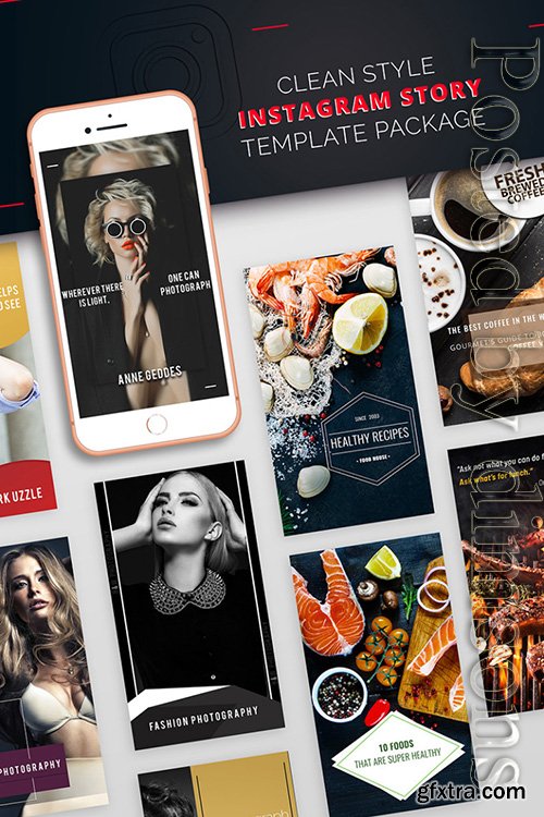 Clean Style Instagram Story Package Social Media