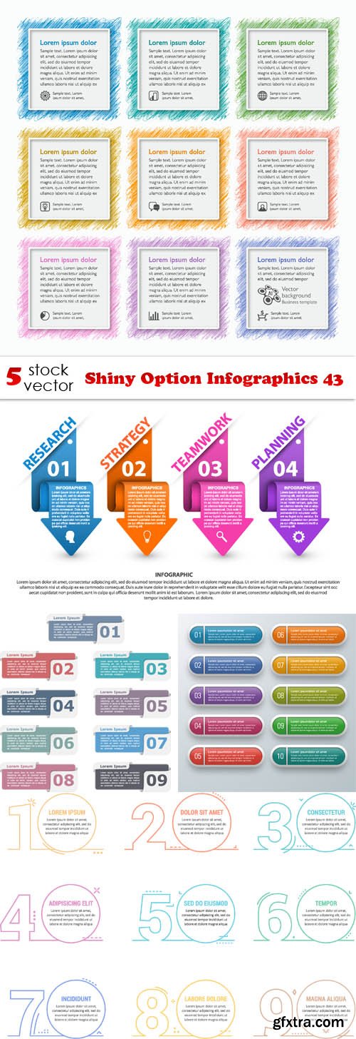 Vectors - Shiny Option Infographics 43