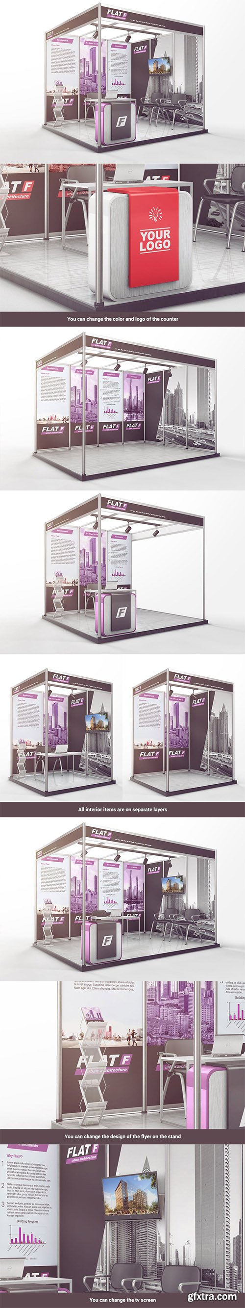 Various Exhibition Trade Show Shell Scheme Mockup Various Exhibition Trade Show Shell Scheme Mockup