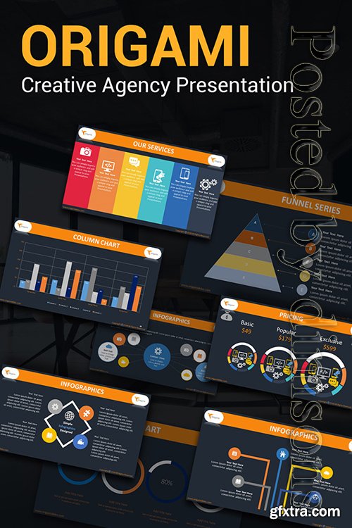 Origami Creative Agency PPT Slides PowerPoint Template