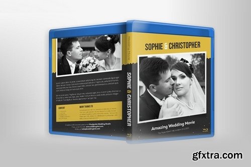 Wedding DVD Cover with Disc Label Set