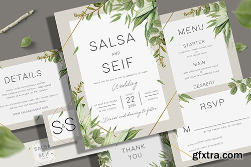 Foliage Wedding Invitation Foliage Wedding Invitation