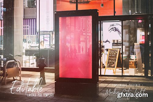 City Light Board Poster Mockup 24 City Light Board Poster Mockup 24