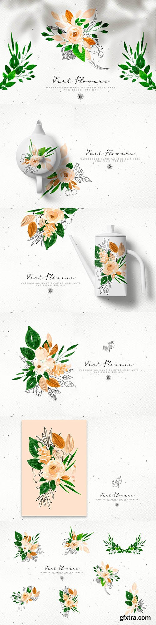 Vert Watercolor Flowers