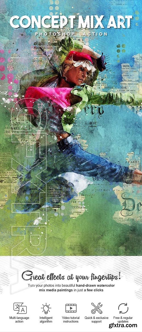 GraphicRiver - Concept Mix Art Photoshop Action 23490303