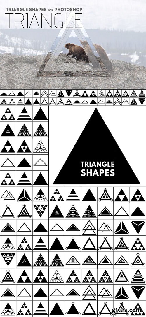 38 Triangle Shapes [CSH] for Photoshop