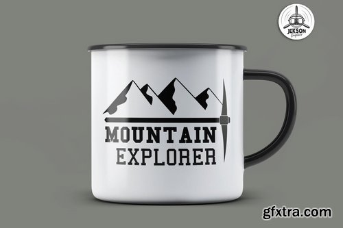 Mountain Logo Retro Adventure Label Templates