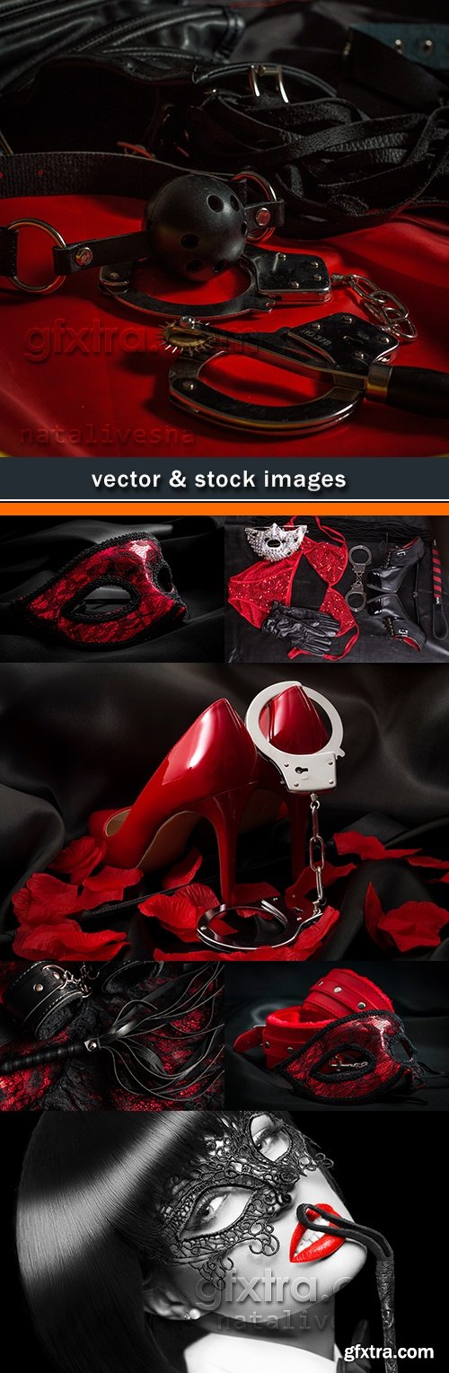 Sexual toys magnificent red shoes lash handcuffs