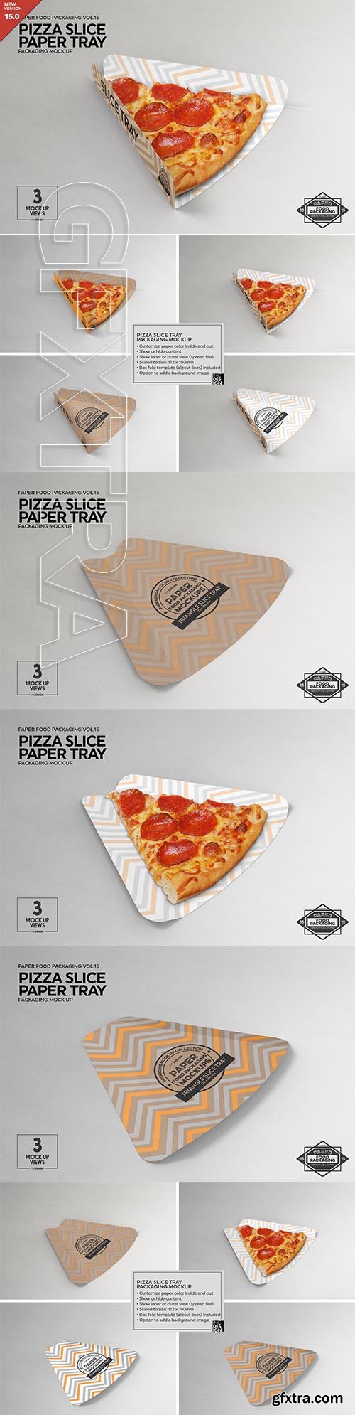 CreativeMarket - Pizza Slice Tray Packaging Mockup 3618493
