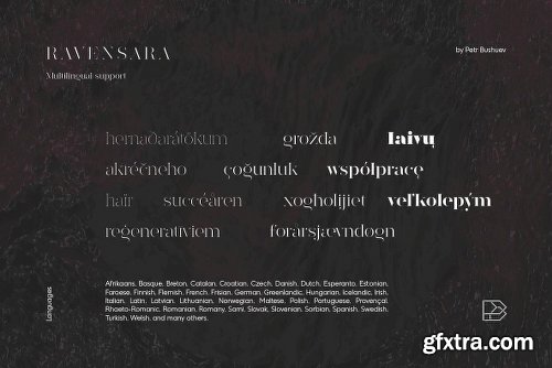 Ravensara Antiqua Stencil Font Family - 9 Fonts