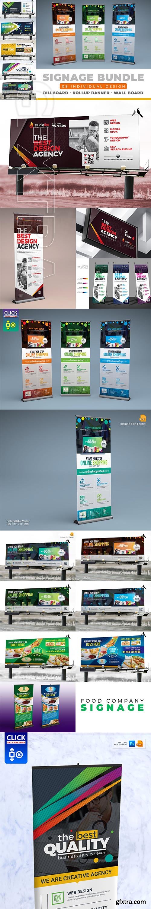 CreativeMarket - Signage Template Bundle 30+ Items 3601739