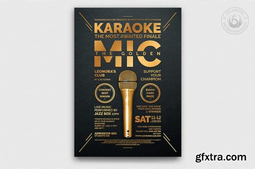 CreativeMarket - 10 Karaoke Flyer Bundle 3577150