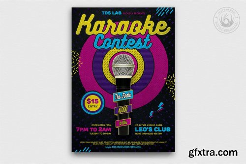 CreativeMarket - 10 Karaoke Flyer Bundle 3577150