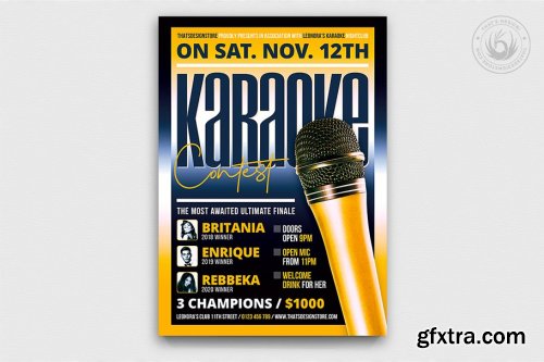 CreativeMarket - 10 Karaoke Flyer Bundle 3577150