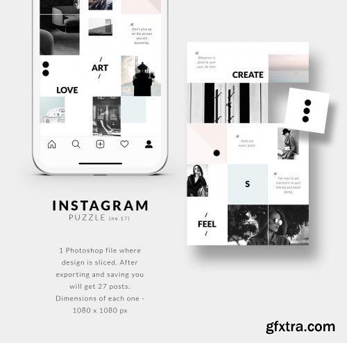Instagram PUZZLE template - Minimal 3593334