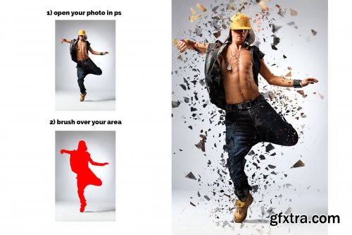 CreativeMarket - Broken Dispersion VOL2 Photoshop action 3645640