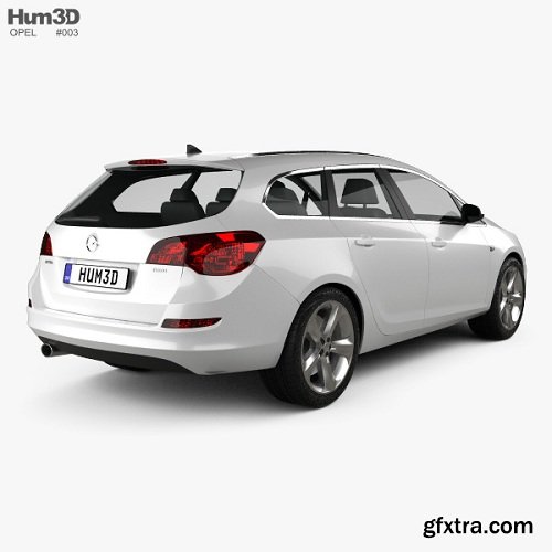Opel Astra J Tourer 2011 3D model