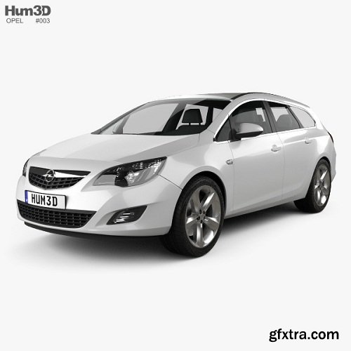 Opel Astra J Tourer 2011 3D model