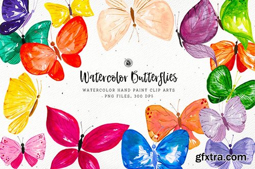 Watercolor Butterflies Watercolor Butterflies