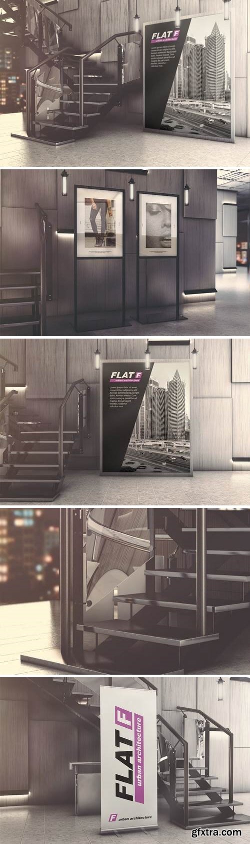 Indoor Business Hall Advertising Mockup