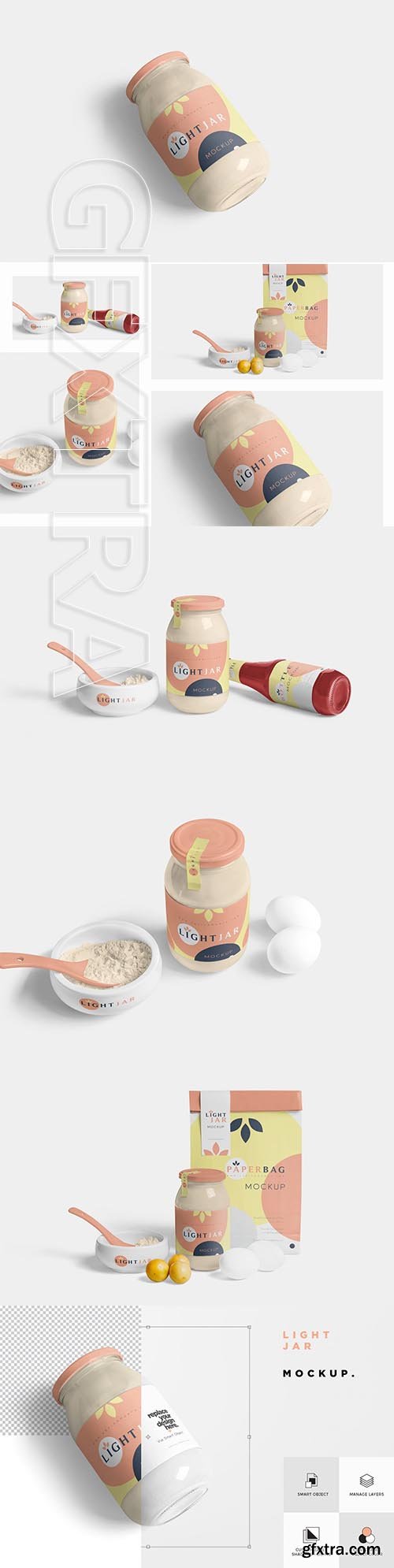 CreativeMarket - Glass Jar mockups 3483241