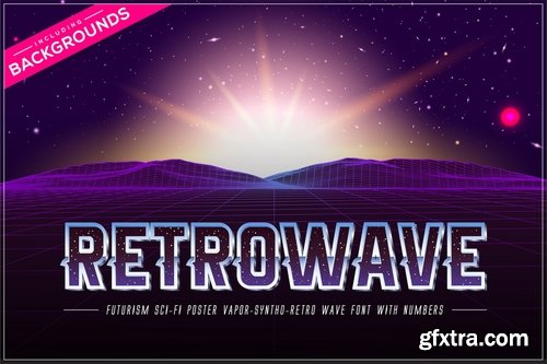 CM - Retrowave Space OTF Vaporwave Font 3657275