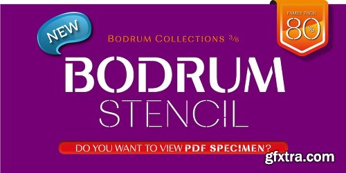 Bodrum Stencil Font Family - 20 Fonts