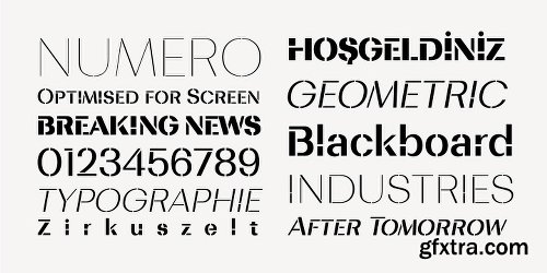 Bodrum Stencil Font Family - 20 Fonts