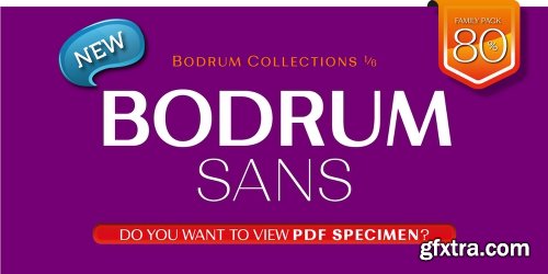 Bodrum Sans Font Family - 20 Fonts