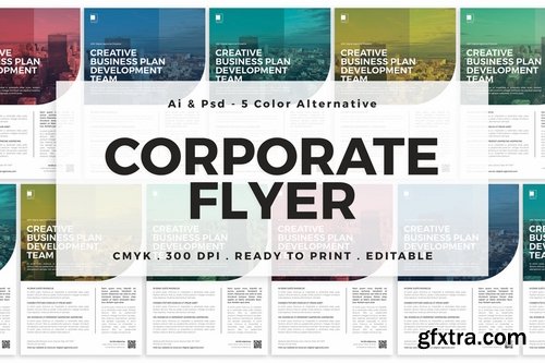 Multicolor Corporate Flyer