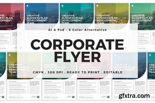 Multicolor Corporate Flyer