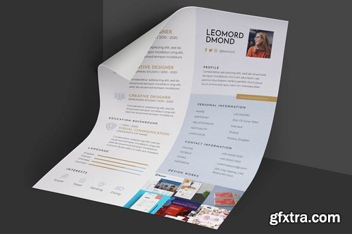 Clean Graphic Designer Art Director Resume