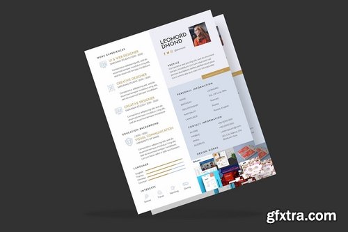 Clean Graphic Designer Art Director Resume