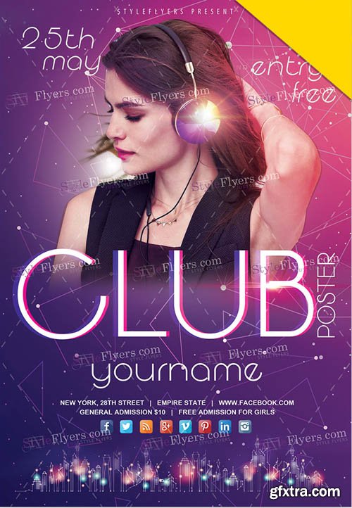 Club Flyer Poster V2 2019 PSD Flyer Template