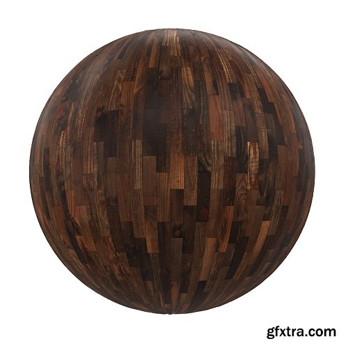 Dark Old Wood Tiles PBR Textures