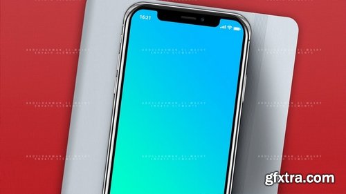 PhoneX Layered PSD Mock-Up with Background